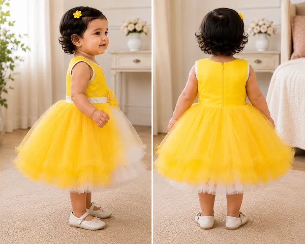 399/-_Sale_Yellow_&_White_Princess_Party_Wear_Frock_-_NR