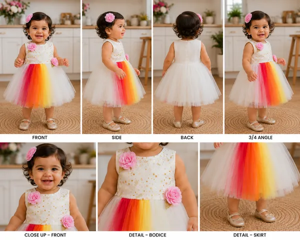 399/-_Sale_:_Rainbow_Sunset_Princess_Party_Wear_Frock_-_NR