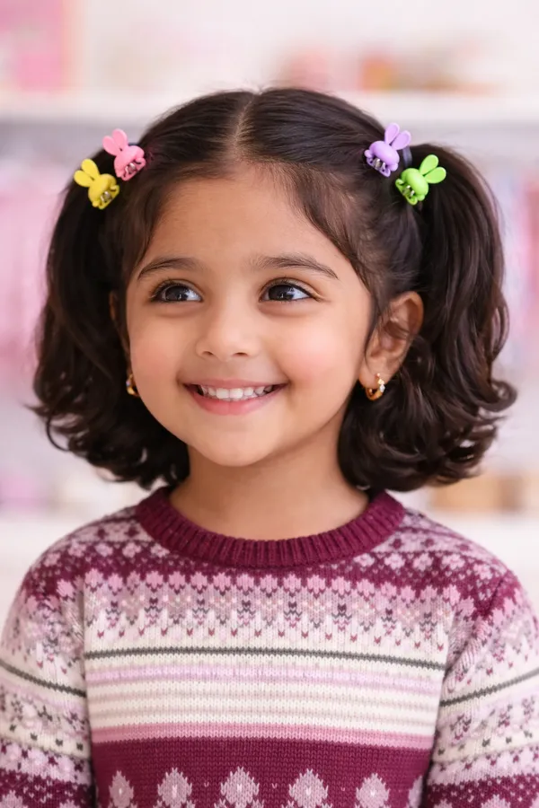 Cute_Bunny_Face_Hair_Clips_Set_For_Kids_(10_Pieces)