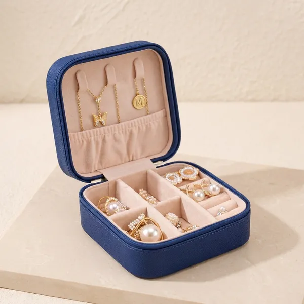 Portable_Jewelry_Organizer_Box_-_Dark_Blue_With_Beige_Interior
