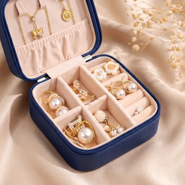 Portable_Jewelry_Organizer_Box_-_Dark_Blue_With_Beige_Interior