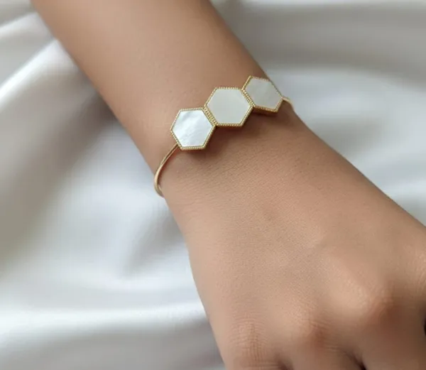 Anti-Tarnish_Stainless_Steel_Hexagon_Shell_Bracelet_For_Kids