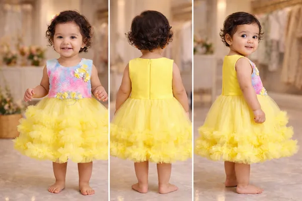 Girls_Yellow_Tulle_Dress_With_Pink_Gradient_Bodice_And_Floral_Embellishments
