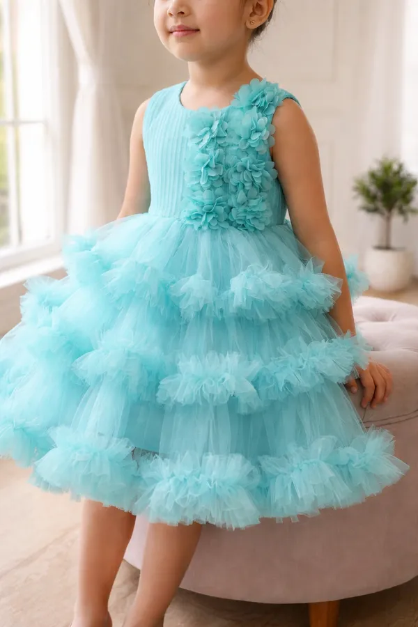 Girls_Turquoise_Blue_Layered_Tulle_Party_Dress_With_Floral_Embellishments