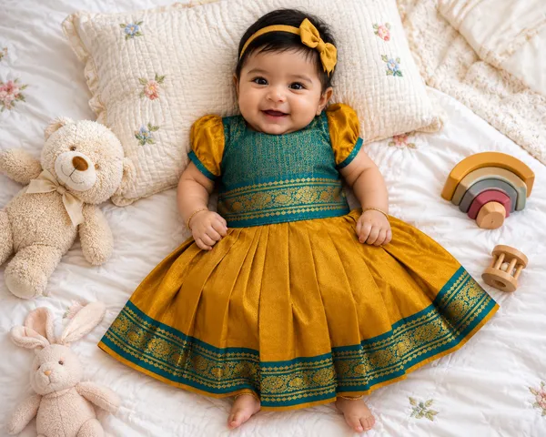 Teal_Traditional_Pattu_Pavadai_Ethnic_Dress_For_Baby_Girls