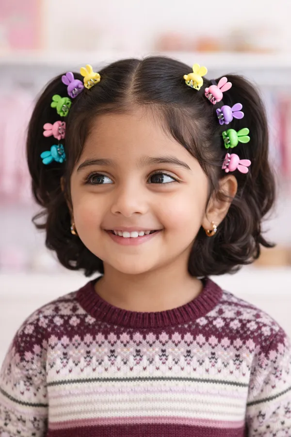 Cute_Bunny_Face_Hair_Clips_Set_For_Kids_(10_Pieces)