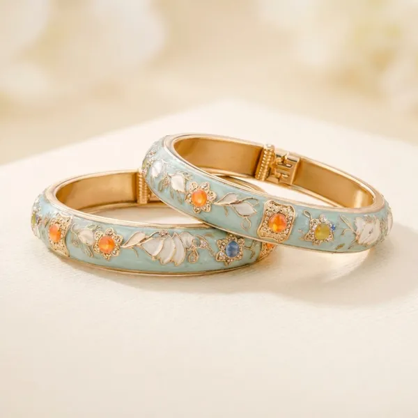 Elegant_Floral_Anti_Tarnish_Meenakari_Bangles_(Set_Of_2)