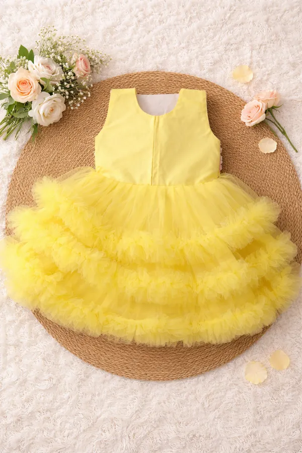 Girls_Yellow_Tulle_Dress_With_Pink_Gradient_Bodice_And_Floral_Embellishments