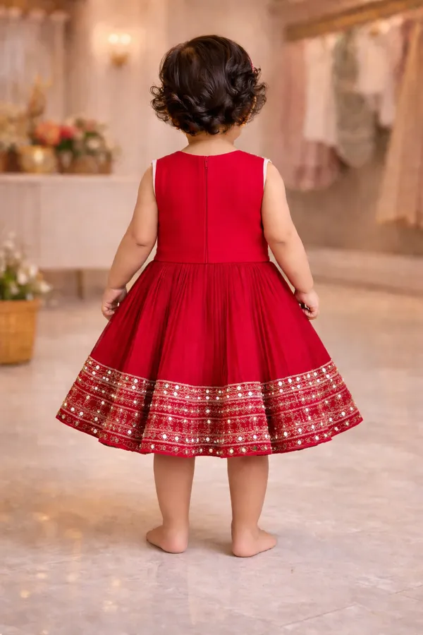 Red_Ethnic_Party_Wear_Dress_For_Girls