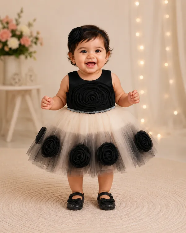 Black_Ombre_Floral_Princess_Party_Wear_Dress
