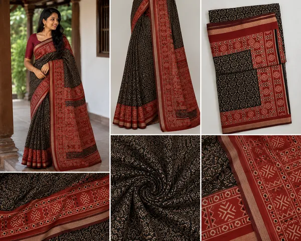 Black_&_Rust_Traditional_Printed_Saree