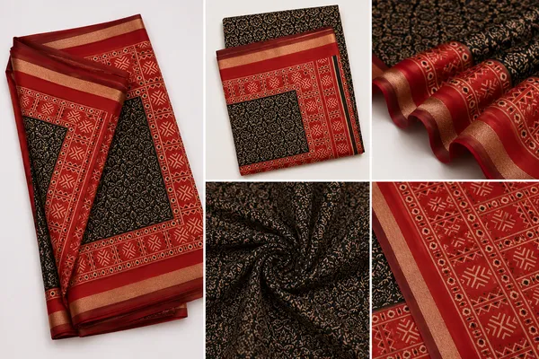 Black_&_Rust_Traditional_Printed_Saree