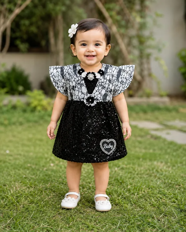 Black_&_White_Sequin_Party_Dress_for_Baby_Girls