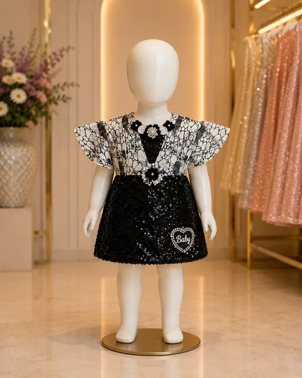 Black_&_White_Sequin_Party_Dress_for_Baby_Girls