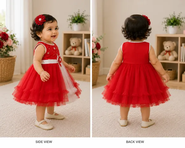 399/-_Sale_:_Cherry_Red_Princess_Party_Wear_Frock_-_NR