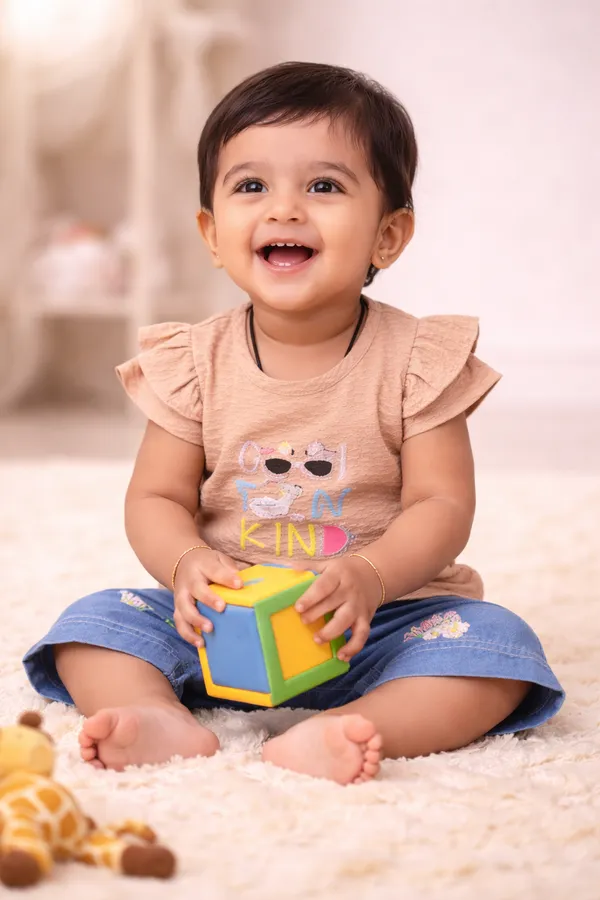 Cool_Kind_Ruffled_Sleeve_Top_&_Denim_Shorts_Set_For_Baby_Girls