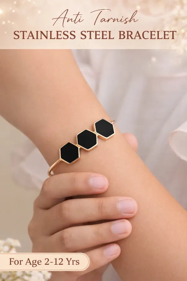 Anti-Tarnish_Stainless_Steel_Hexagon_Bracelet_For_Kids