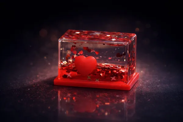 Frozen_Heart_In_Glass_Block_-_Decorative_Resin_Art_Piece
