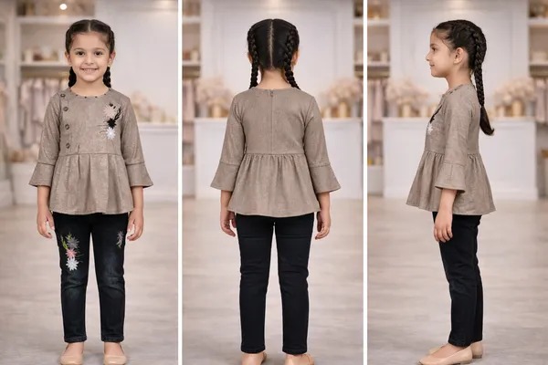 Girls_Beige_Floral_Embroidered_Peplum_Top_And_Black_Pants_Set
