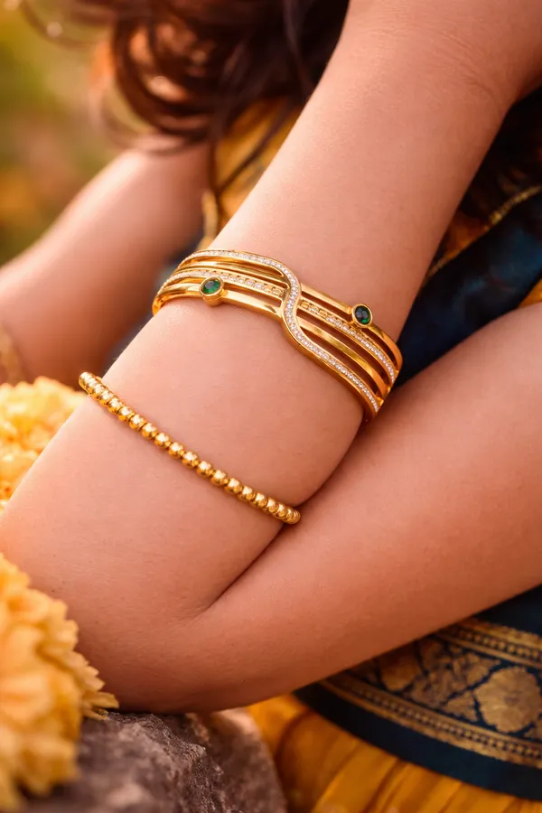 Gold-Plated_Bangles_With_Green_Stone_Accents
