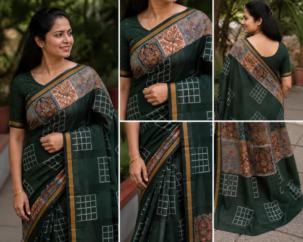 Forest_Green_Traditional_Printed_Saree