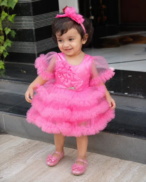 Pink_Ruffle_Tulle_Floral_Princess_Party_Wear_Dress