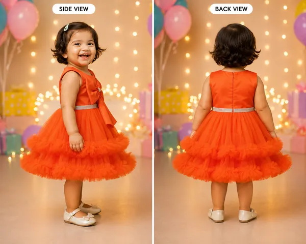 Girls_Bright_Orange_Party_Wear_Net_Frock