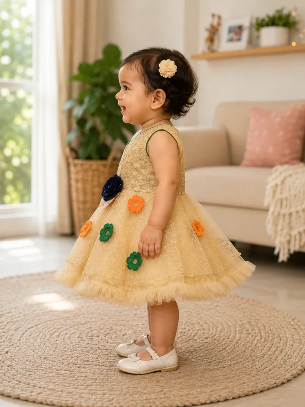 Girls_Cream_Floral_Party_Wear_Frock_(Clearance_Sale)