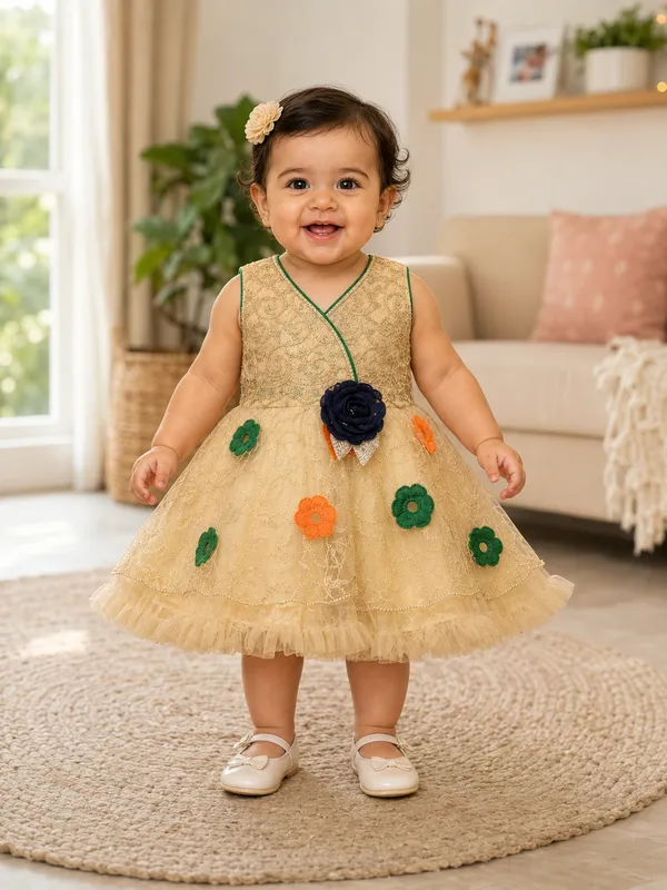 Girls_Cream_Floral_Party_Wear_Frock_(Clearance_Sale)