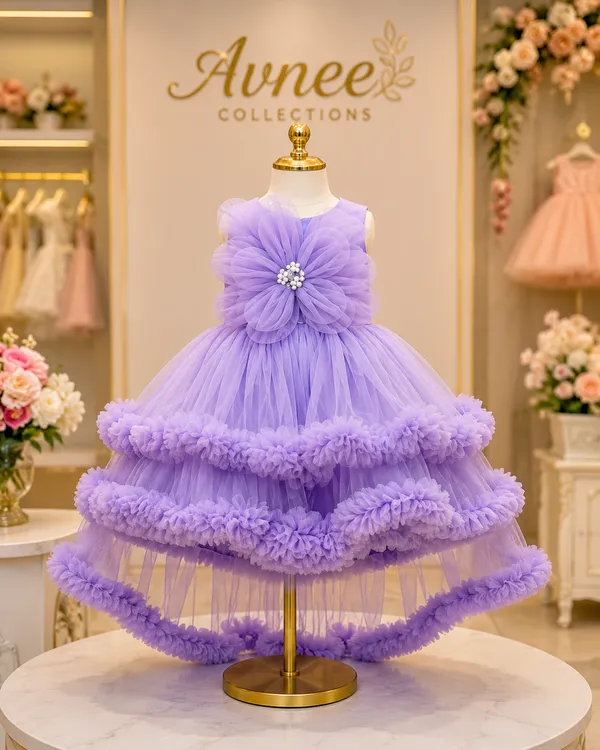 Girls_Lavender_Flower_Princess_Party_Wear_Frock