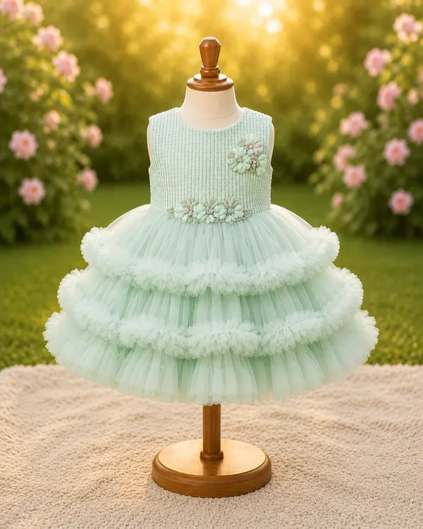 Girls_Mint_Green_Princess_Party_Wear_Frock