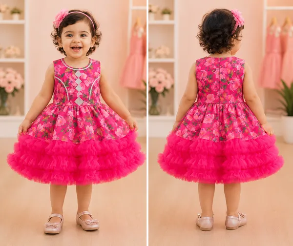 Girls_Rani_Pink_Floral_Party_Wear_Frock