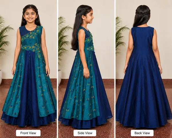 Girls_Teal_&_Navy_Blue_Embroidered_Party_Wear_Gown_(Clearance_Sale)