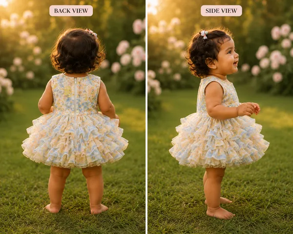 Girls_Yellow_Floral_Layered_Party_Wear_Frock