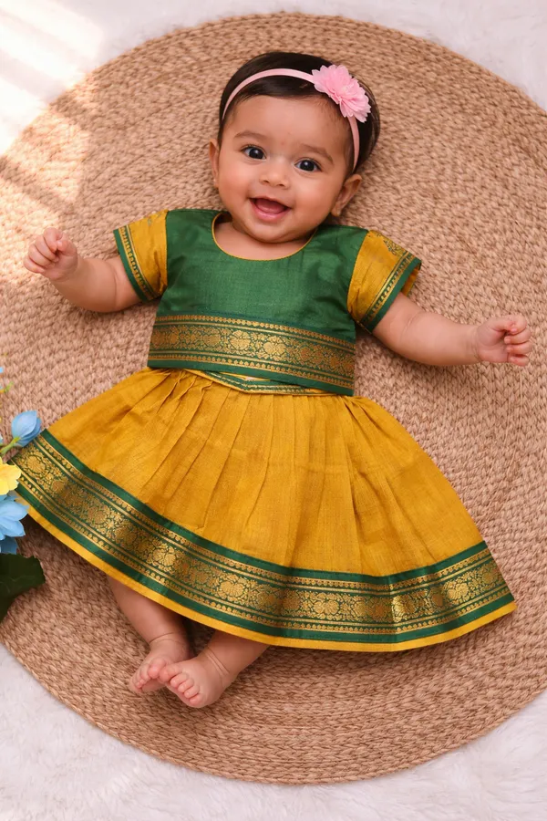 Green_Traditional_Pattu_Pavadai_Ethnic_Dress_For_Baby_Girls