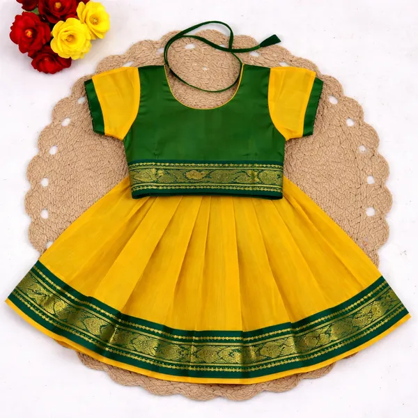 Green_Traditional_Pattu_Pavadai_Ethnic_Dress_For_Baby_Girls