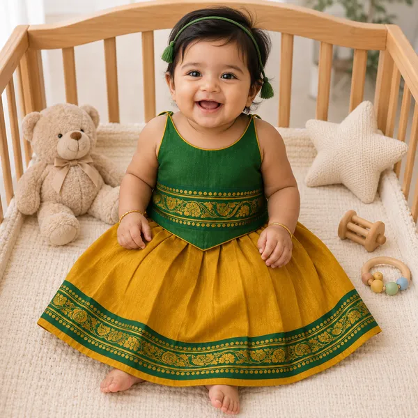 Green_Traditional_Pattu_Pavadai_Ethnic_Dress_For_Baby_Girls