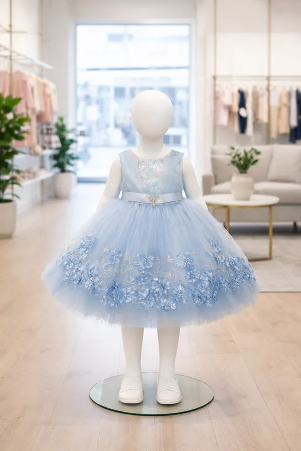 Girls_Blue_Sequin_Floral_Embellished_Party_Dress