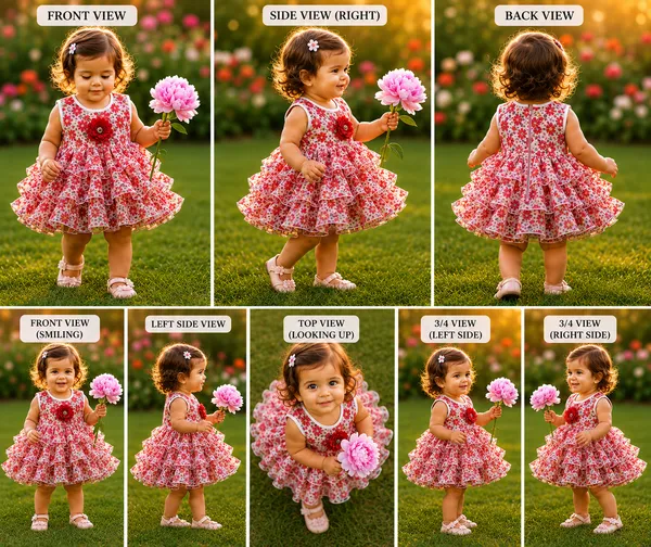 Girls_Red_Floral_Layered_Party_Wear_Frock