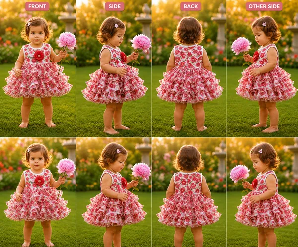 Girls_Red_Floral_Layered_Party_Wear_Frock