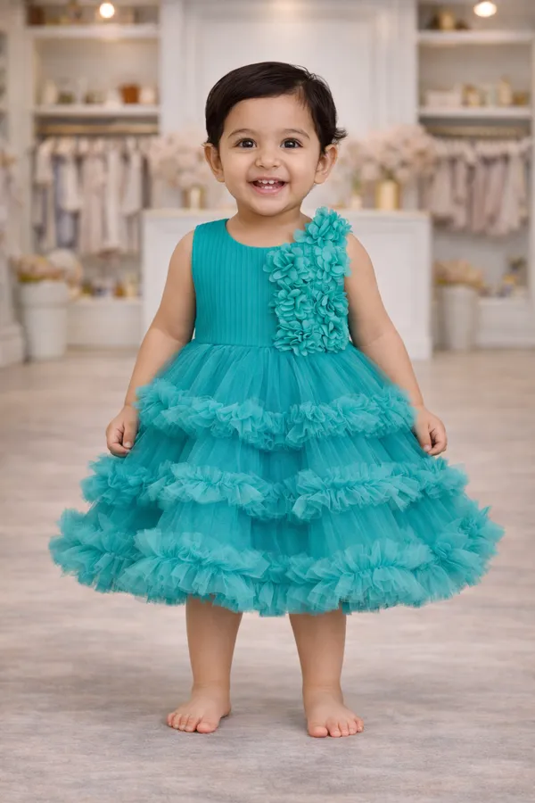 Girls_Turquoise_Tiered_Ruffle_Party_Dress