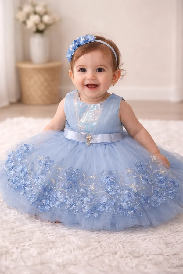 Girls_Blue_Sequin_Floral_Embellished_Party_Dress