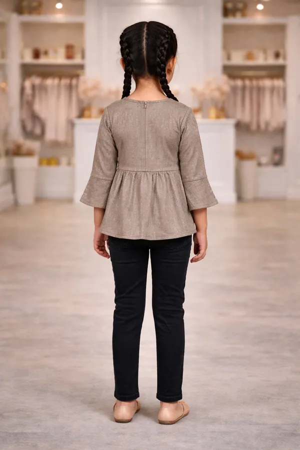 Girls_Beige_Floral_Embroidered_Peplum_Top_And_Black_Pants_Set