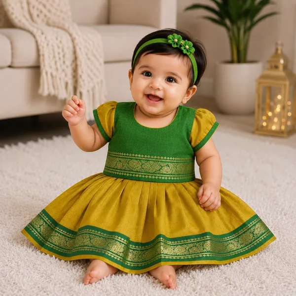 Green_Traditional_Sleeveless_Pattu_Pavadai_Ethnic_Dress_For_Baby_Girls
