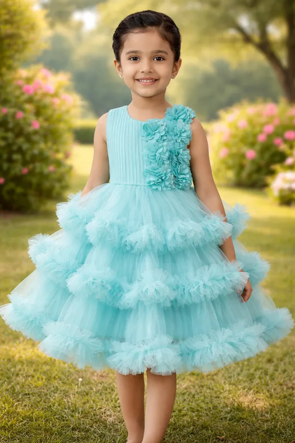 Girls_Turquoise_Blue_Layered_Tulle_Party_Dress_With_Floral_Embellishments