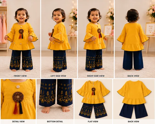 Mustard_Yellow_Kurti_&_Navy_Embroidered_Palazzo_Set