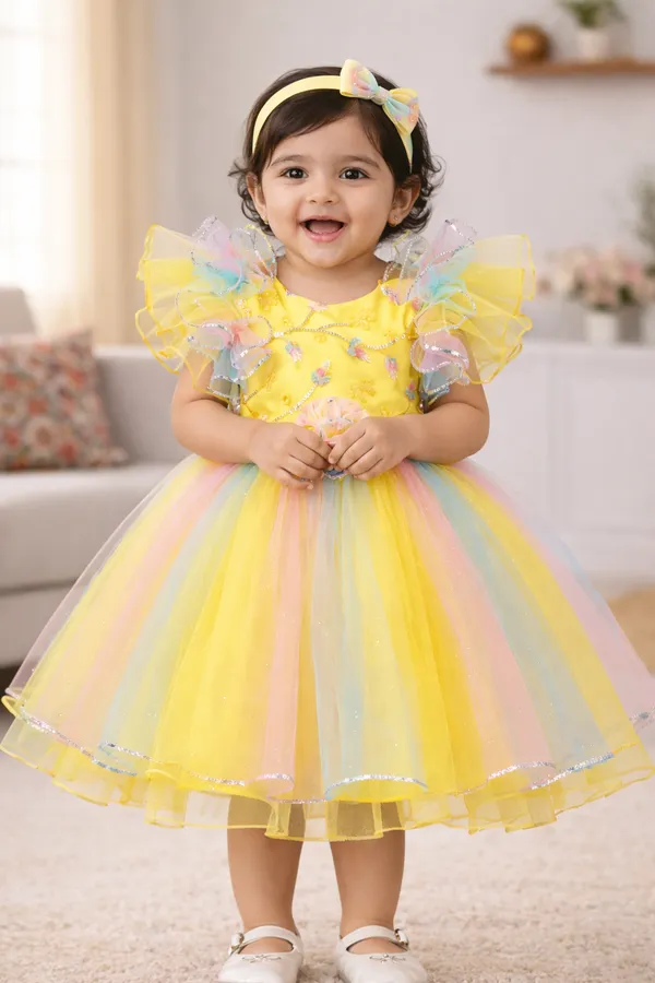 Pastel_Rainbow_Tulle_Party_Dress_For_Baby_Girls_With_Matching_Headband