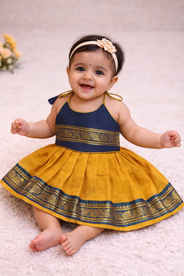 Navy_Blue_Traditional_Sleeveless_Pattu_Pavadai_Ethnic_Dress_For_Baby_Girls
