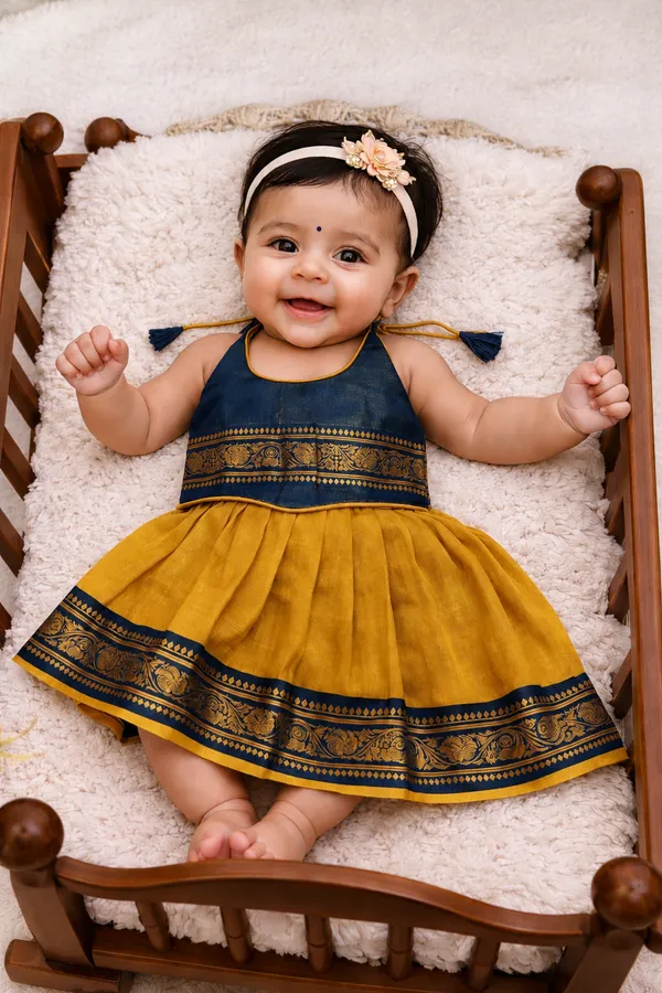 Navy_Blue_Traditional_Sleeveless_Pattu_Pavadai_Ethnic_Dress_For_Baby_Girls