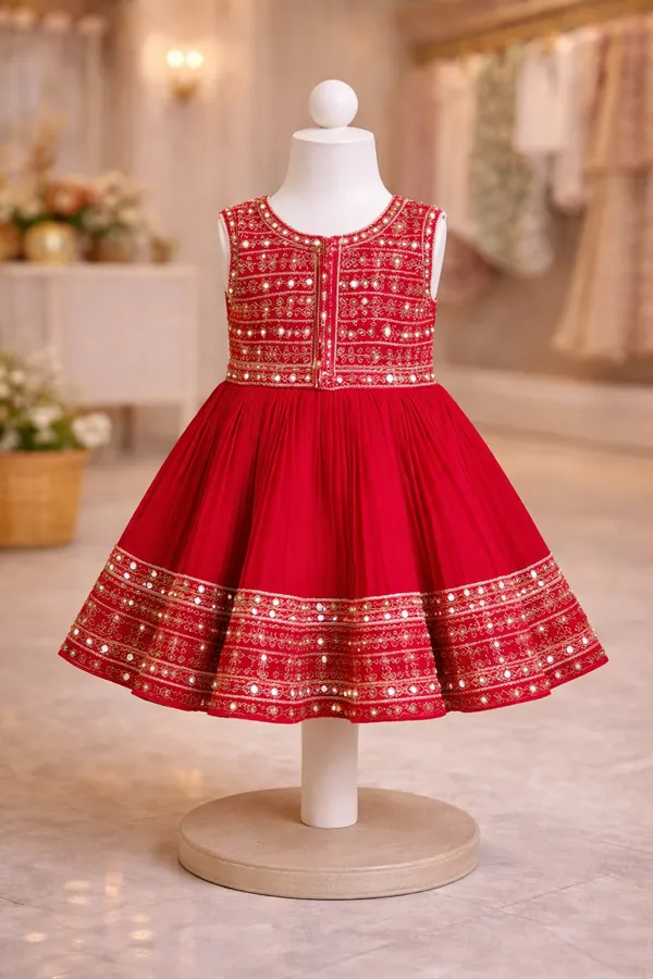 Red_Ethnic_Party_Wear_Dress_For_Girls